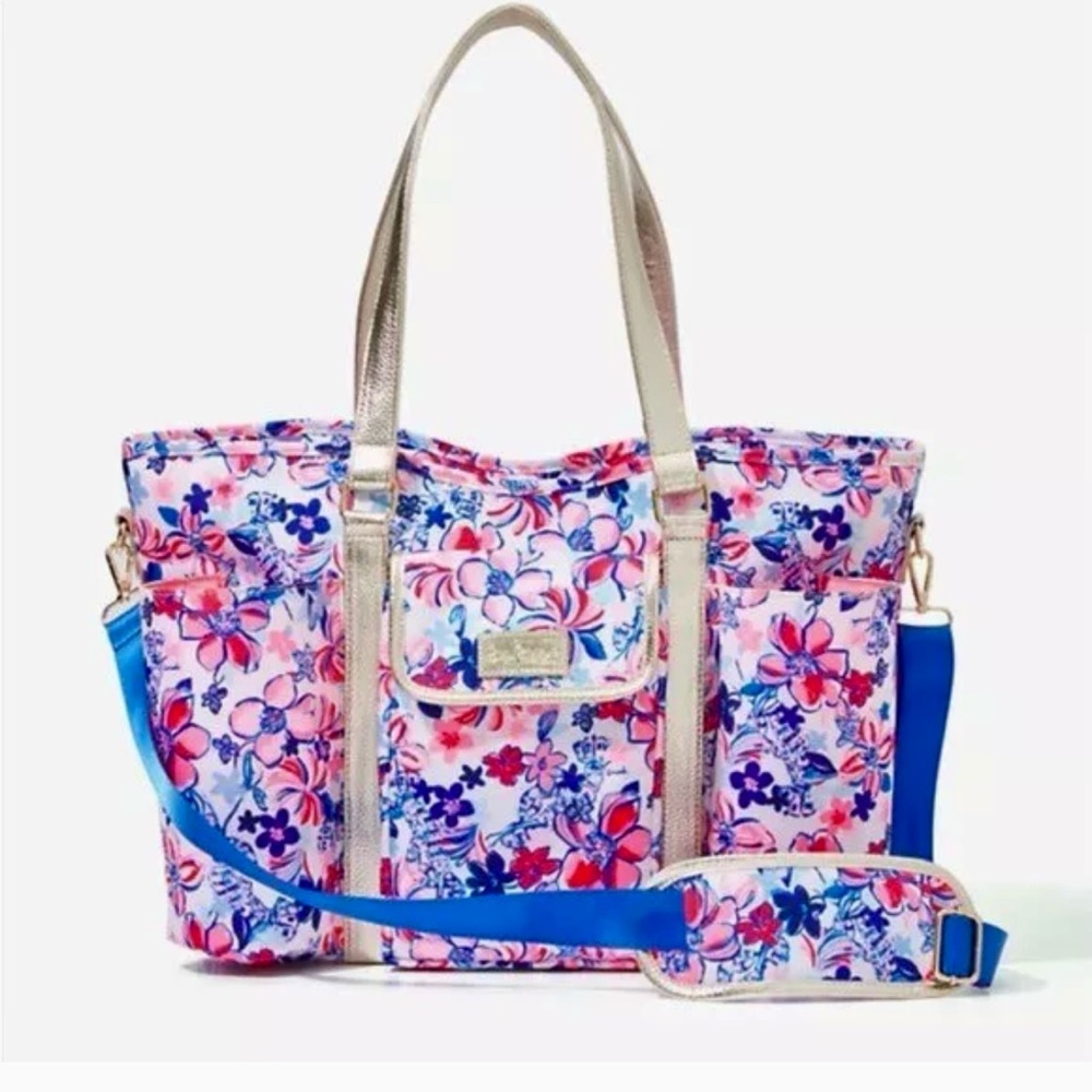 NWT Lilly Pulitzer Insulated Beach Tote Resort White 'Party Like A Lobster'